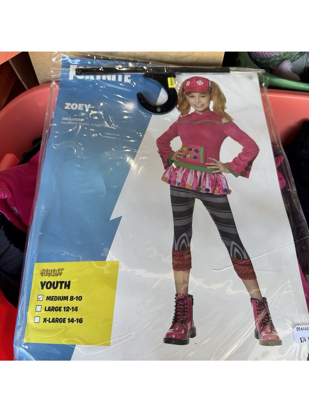 Fortnite Zoey Costume Cosplay Girls M 8-10 Spirit Halloween Complete